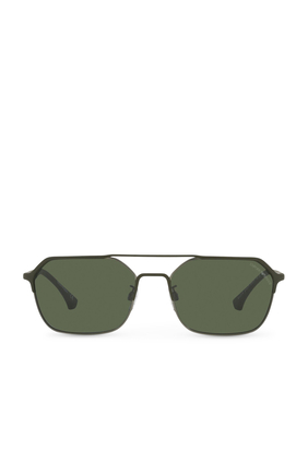 Steel Aviator Sunglasses